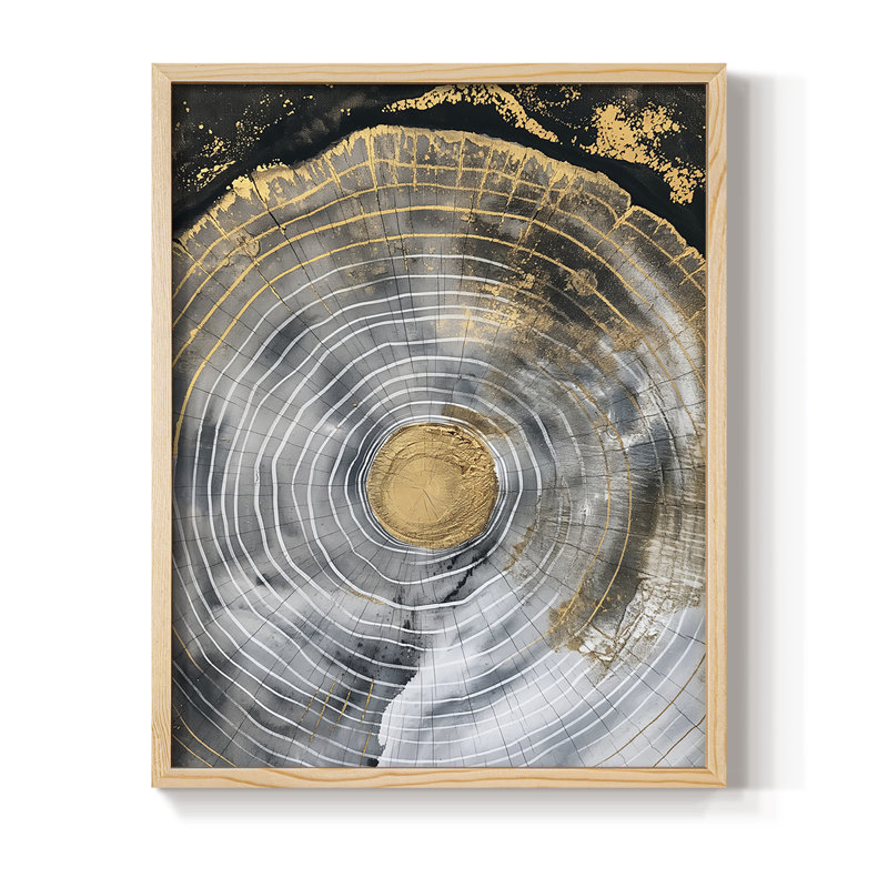 Série ABSTRACT CCXLIX, reproduction encadrée - bois massif, H 11 po x l 9 po