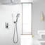 Système de douche carré complet à pression équilibrée avec valve brute-58796522