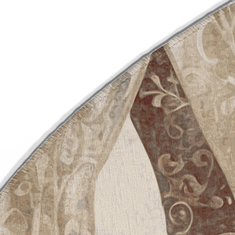 Tapis intérieur et extérieur Flowing Grace, Rond 5 pi