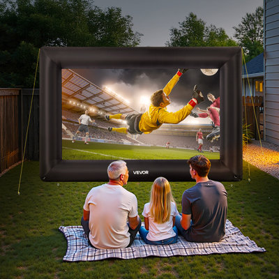 Inflatable Movie Screen, Inflatable Projector Screen with Portable Storage Bag, 16:9 Easy Set Up Movie Projection for Outdoor Backyard, Home Theatre, Theme Party