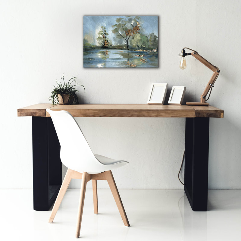 «River Landscape» par Svetlana Aleynikova, art mural sur toile, H 18 po x l 26 po