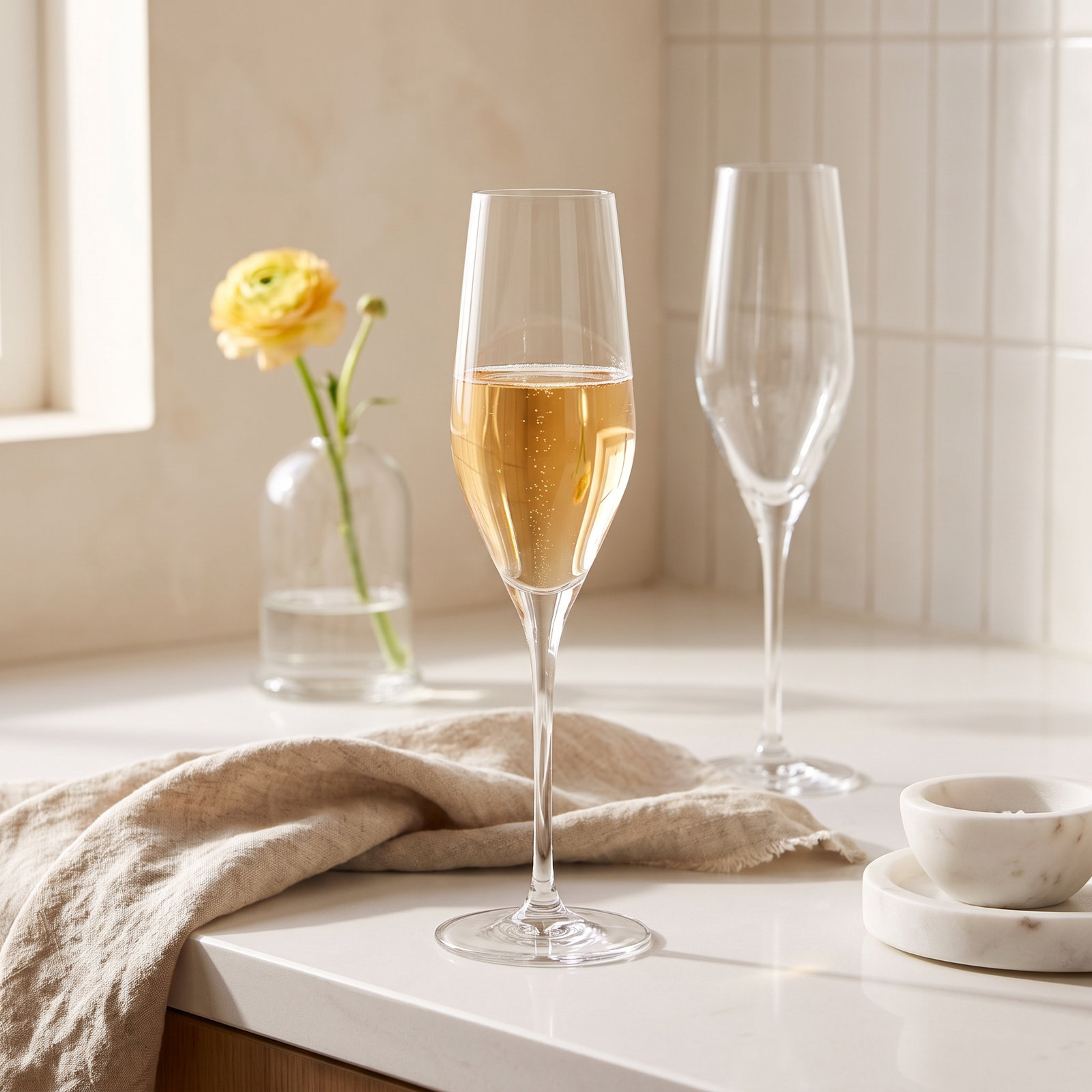 Vinifera Crystal Champagne Flute