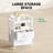 2 Drawer Nightstand with Charging Station & LED Light Strip-140102880