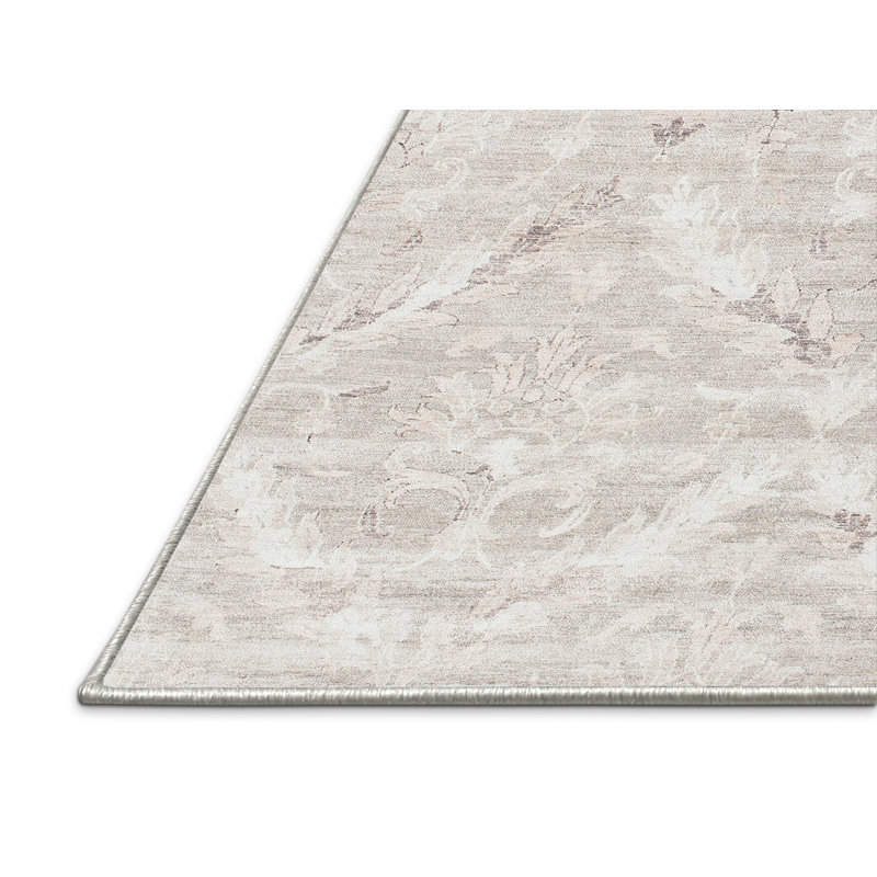 Rascon Damask Indoor Rug, Rectangle 7' x 9'
