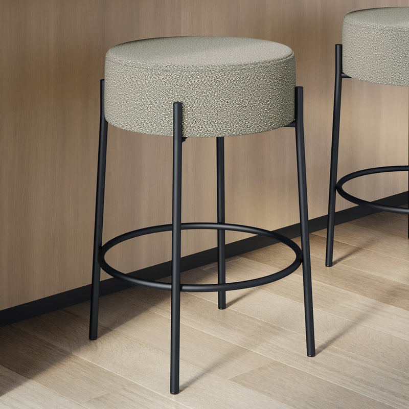 Tabouret de bar et de comptoir sans dossier Aryam, Boucle-beige clair, Tabouret de bar (siège d'une hauteur de 30,75 po)