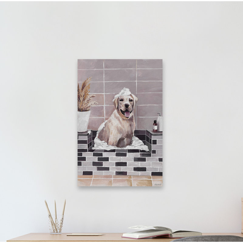 Perfect Bubble Bath - Wrapped Canvas Painting, 152cm H x 101cm W x 3.81cm D