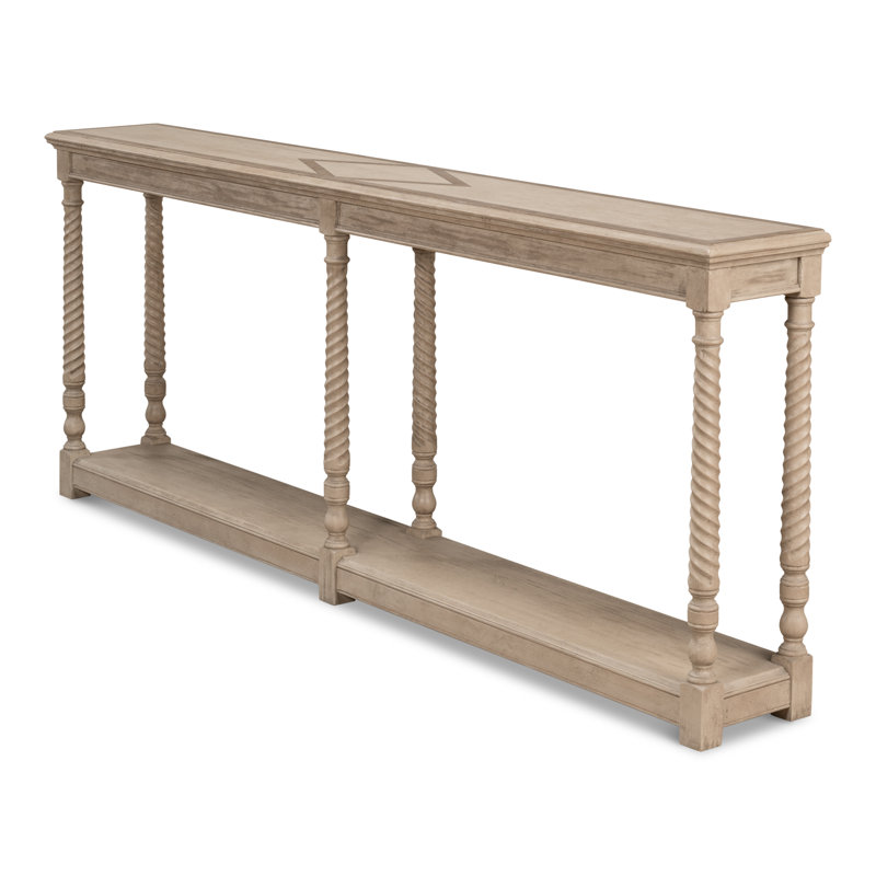 Barn Grey Pinewood Console Table with Twist Spindle Legs