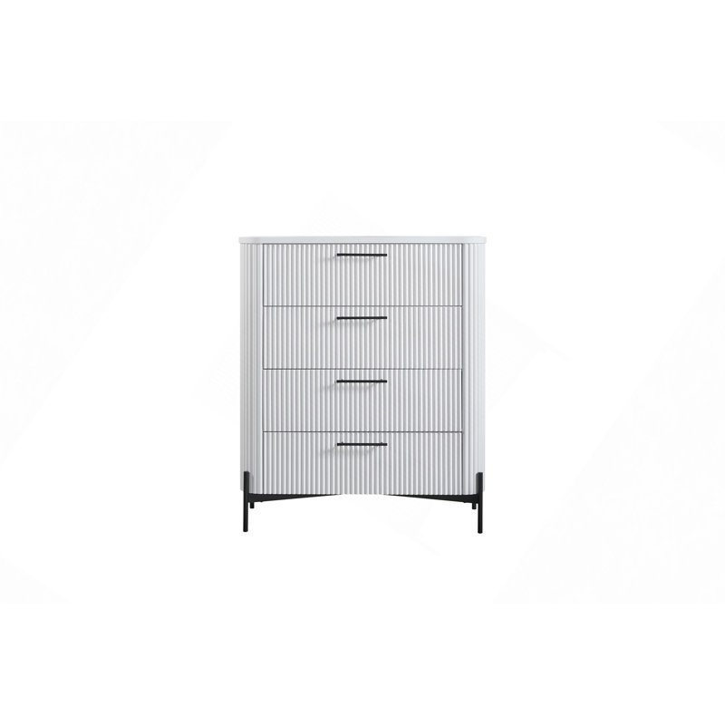 Commode à tiroirs, commode à 4 tiroirs en roseau, base décorative, glissières à roulement à billes, tiroirs en cèdre et doublés de feutre, commode de rangement moderne