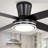 44" Modern Flush Mount Ceiling Fan with Lights and Remote, 6 Speed Reversible DC Motor, Low Profile Ceiling Fan-1202855814-1202855815
