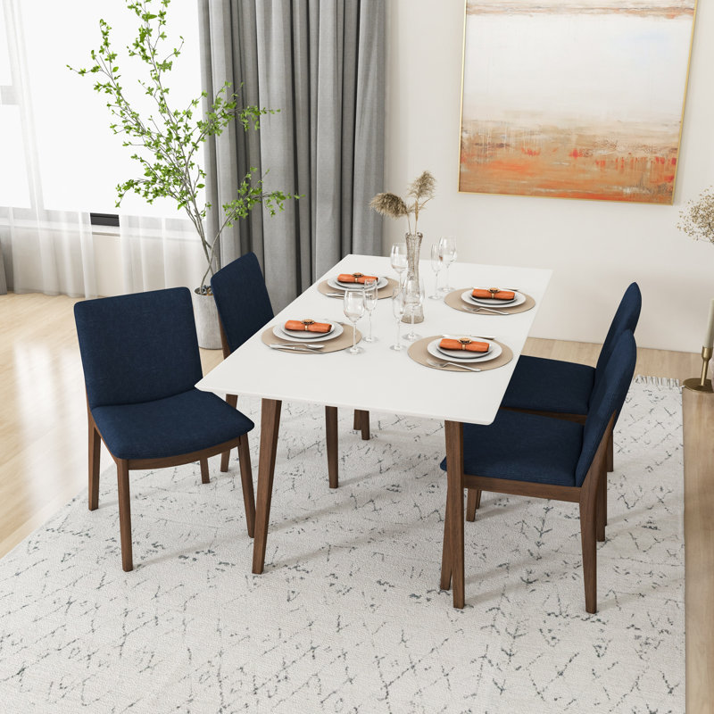 Ensemble repas pour 4 personnes Dipson, Bleu, Blanc