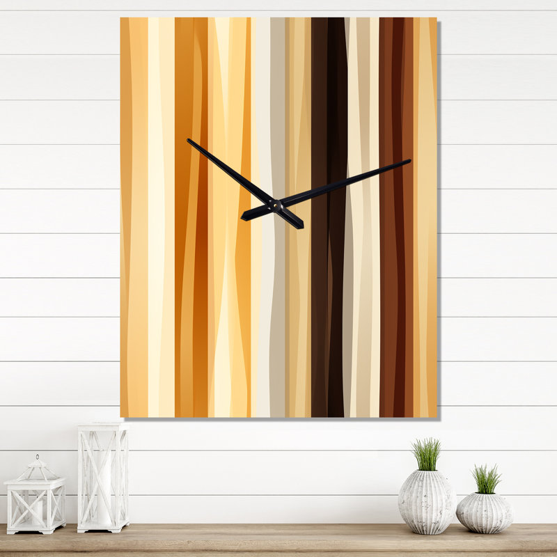 Tabby rayé - Horloge murale rayée moderne, Moyen