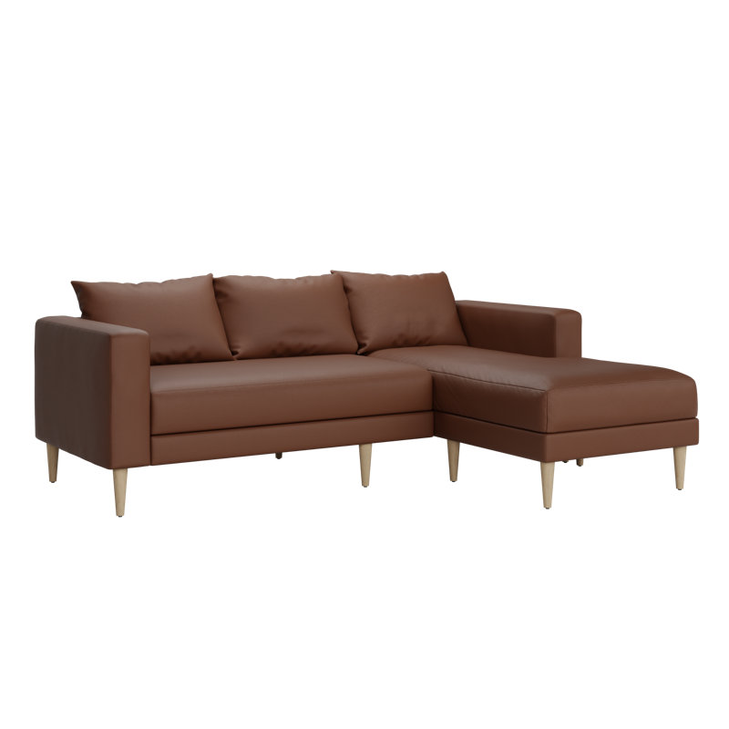 Essential Sectional, Terra Cactus Leather / Natural, Natural