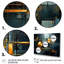 Collage abstrait sarcelle doré, reflets I - impression-845701401-845701400