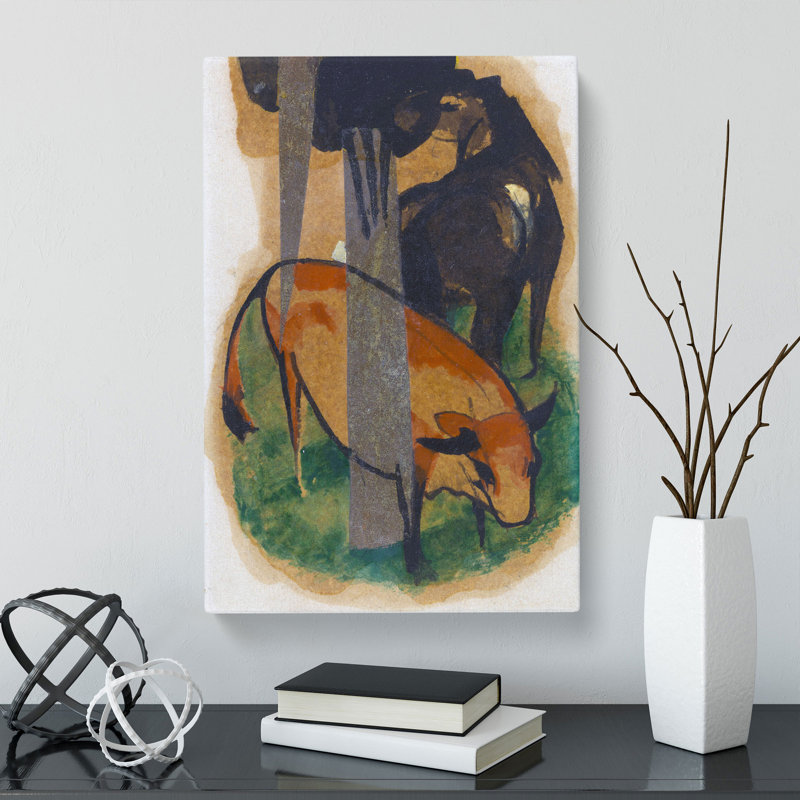 Horse And Cattle by Franz Marc - Wrapped Canvas, 60cm H x 40cm W x 3cm D