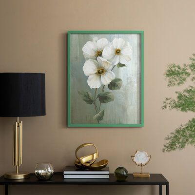 White Fancy I Framed Print - Solid Wood
