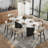 Modern Fully Assembled Dining Chairs Set of 2, Faux Leather with Solid Wood Legs-911210507-920054650