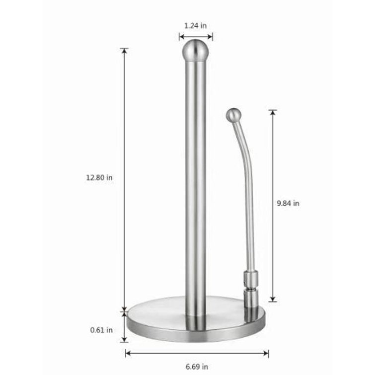 Rebrilliant Stainless Steel Freestanding Paper Towel Holder | Wayfair