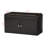 Lush 2-Door Shoe Cabinet Faux Leather Seating Bench in Dark Brown, 16.75" H X 31.03" W X 13.92" D
