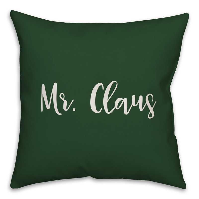  Coussin Mr. Claus, Housse de coussin, Vert foncé