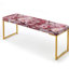 Banc floral rembourré or-135447538