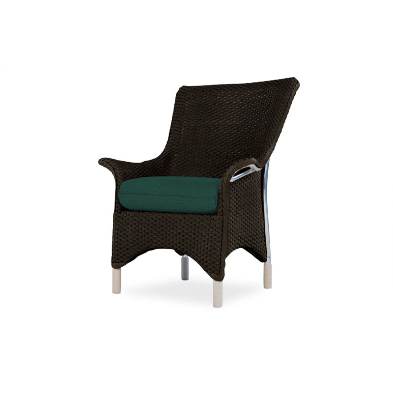 Mandalay Outdoor Dining Armchair, Demo Stone, Mink
