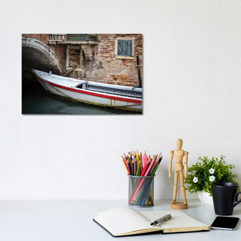 Venice Workboats III by Laura DeNardo - 1 Piece Wrapped Canvas Wall Art, 20.32 cm H x 30.48 cm W