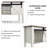 Zev Farmhouse Console Table with Sliding Barn Door and Adjustable Shelf-1421143287