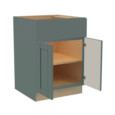 Gallery Express Haven Plywood Assembled 24 in W X 24 in D X 34.5 in H Base Kitchen Cabinet with Drawer in Meadow