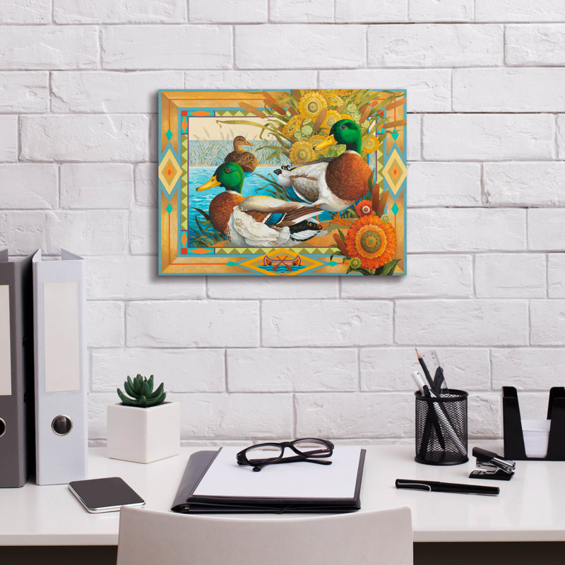 «Marshland Friends» par David Galchutt, art mural sur toile, H 12 po x l 16 po x P 0,75 po