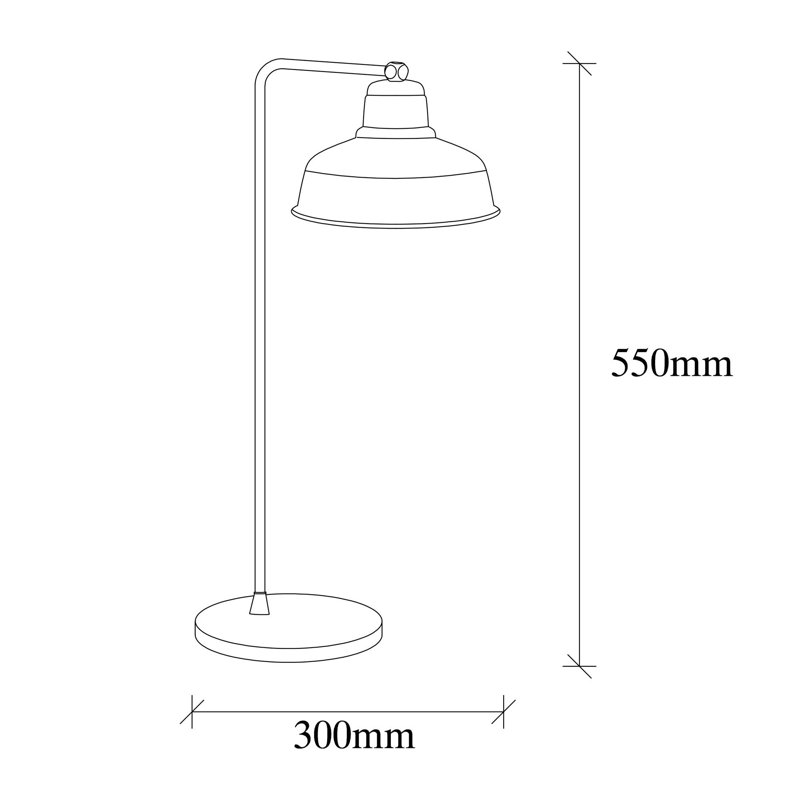 Lampe de table en métal, Blanc