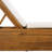 Acacia Wood Chaise Lounge With 2-Fold Thin Cushion - Outdoor Recliner With Water-Repellent Cushion, Durable And Stylish-2008028086
