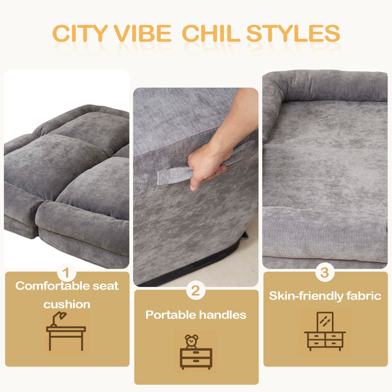 Canapé-lit convertible double escamotable, Grey