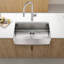 Évier de style 36 po x 22 po x 10 po avec poste de travail, acier inoxydable, nickel brossé, poste de travail pratique en acier 36 x 22 x 10 po, espace de travail supérieur