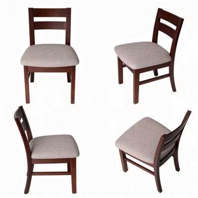Dining Room Chair Seat Covers,4 Pcs (Chocolate)