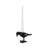 Modern Metal Crow Candle Holder for Living Room Decor - Decorative Taper Candlestick Holder for Tabletop Accent - 6", Black