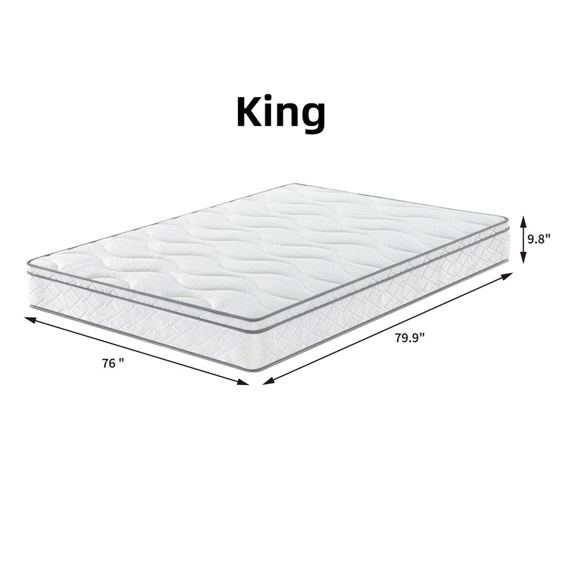 Matelas hybride, Très grand lit, 10"