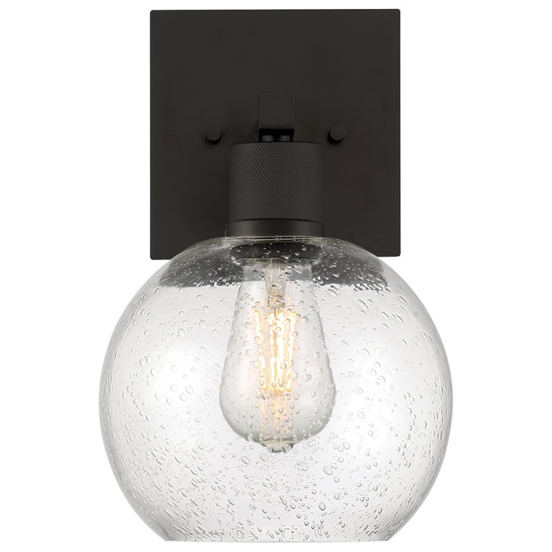 Port Nine Steel Armed Sconce, Matte Black