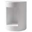 Table d'appoint ronde Ishika de 14 po de large en fibre de verre avec rangement ouvert - table d'appoint ou de bout intérieure pour patio, salon ou chambre à coucher-2018327207