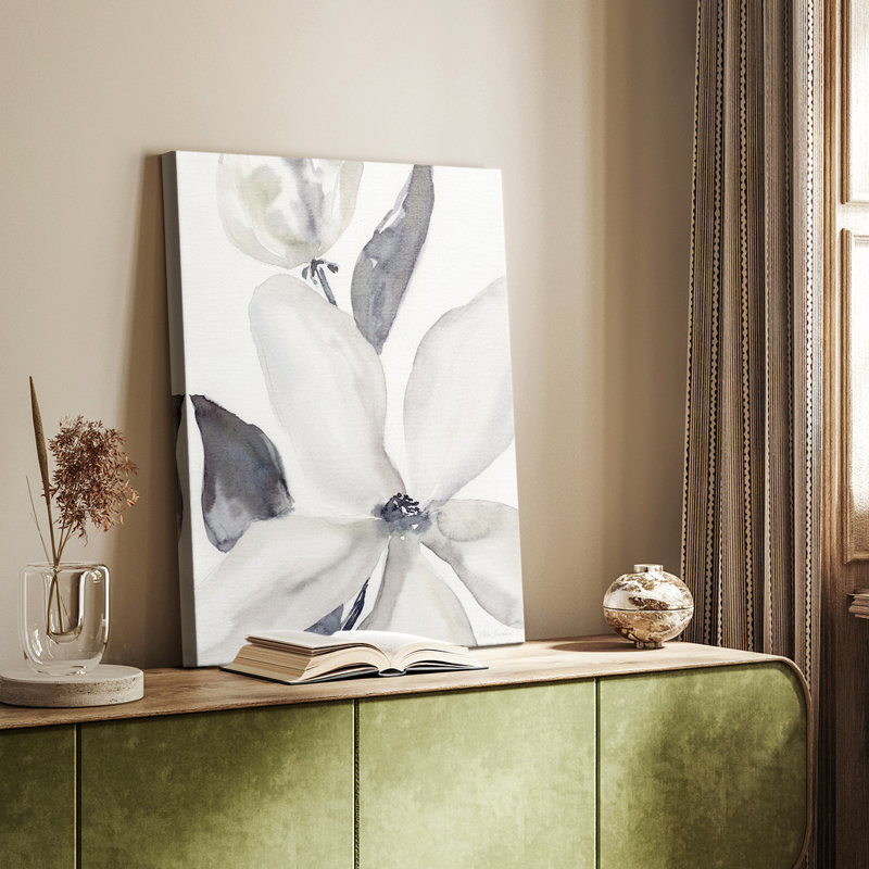 Fleur de l'aube II - toile tendue sur mesure Cavas, H 18 po x l 12 po