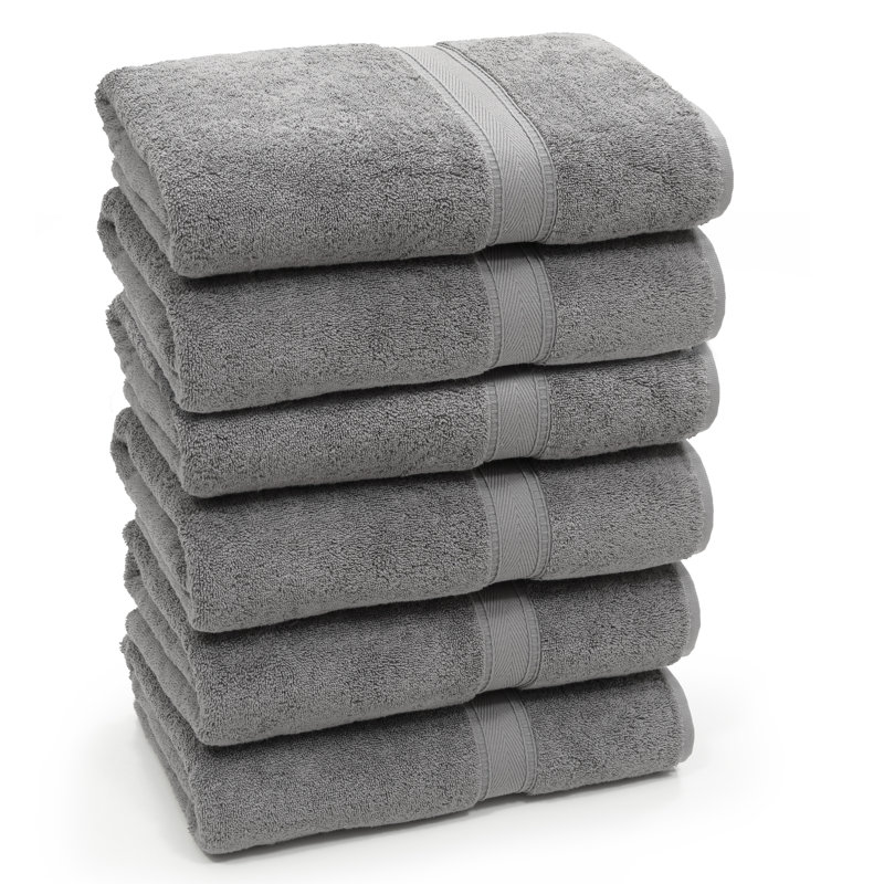 Sinemis Super Plush Bath Towel, Dark Gray