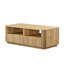 Table basse cannelée l 52 po avec tablette ouverte et 2 tiroirs-1670160733