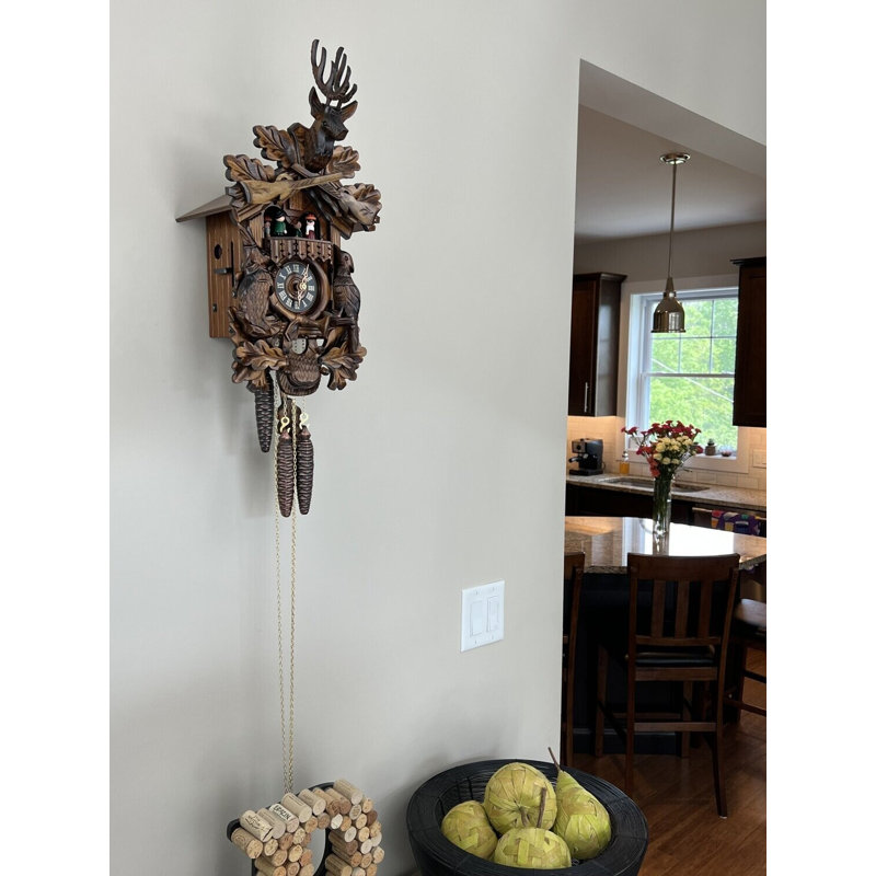  German Hunter Style Cuckoo Clock 17" with Music & Buck