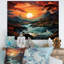 Wein Coastals Sunset Majestic Mountain River I - impression-1269383517-1269383518