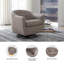 Fauteuil demi-tonneau pivotant en polyester touffeté de 83,82 cm de large Marylin