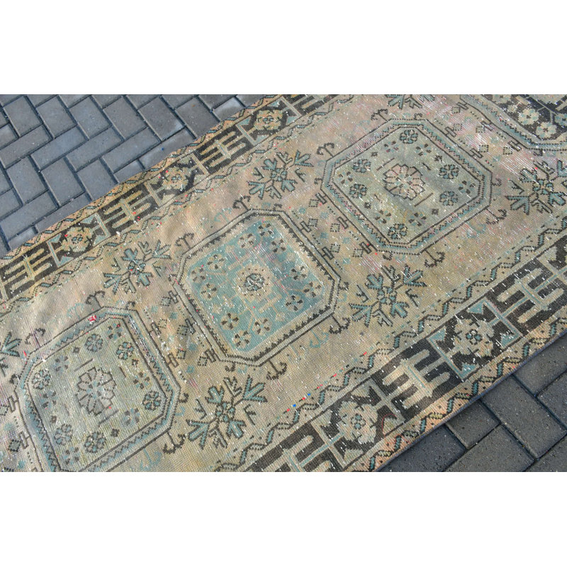 Tapis de couloir turc rétro de haute qualité aux couleurs vives avec des motifs complexes pour votre couloir ou votre salon