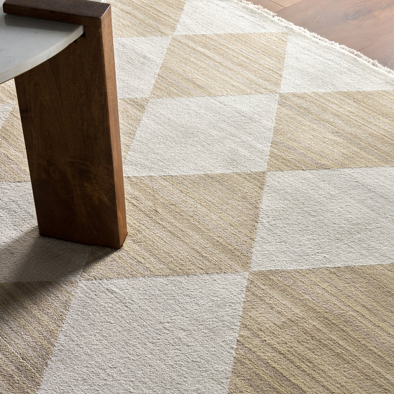  Tapis à franges Meline, Ivory, Rectangle 5 pi x 7 pi 10 po