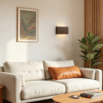 Applique murale à DEL intégrée à intensité variable 3CCT en bois de frêne massif pour tables de chevet