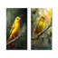 Oiseau pinson sur une branche de pin I - animaux, art mural 2 pièces-108709101-108709102