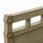 Lit plateforme rustique en bois massif, format queen