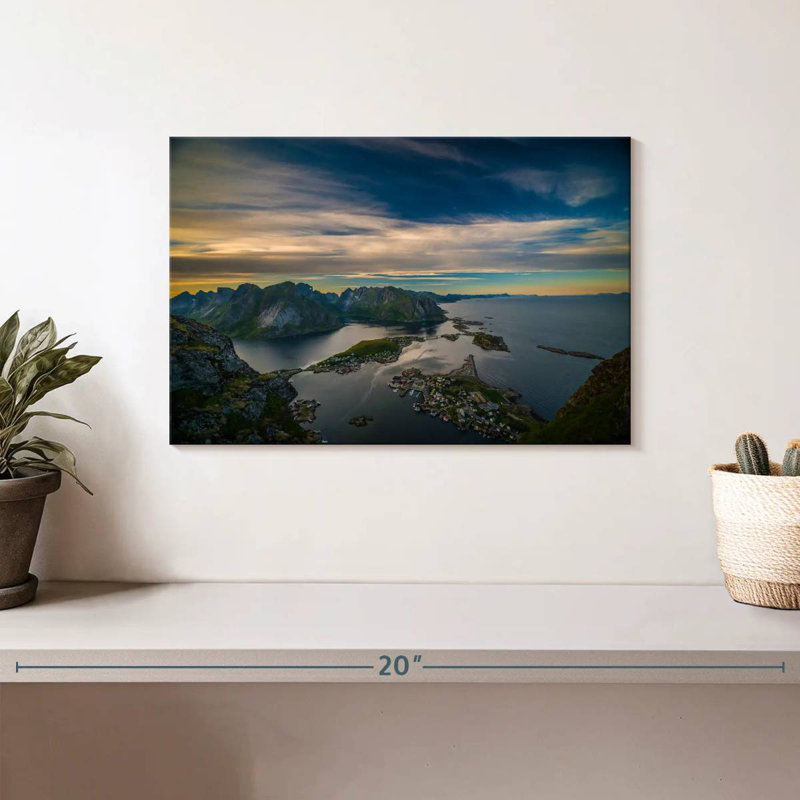 Paysage épique et norvégien, H 8 po x l 12 po